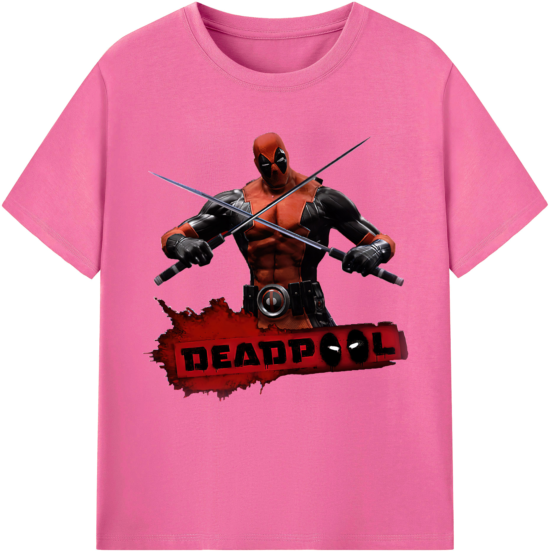 （画像用） Deadpool デッドプール レディースカジュアルプリントTシャツ（綿100％）
